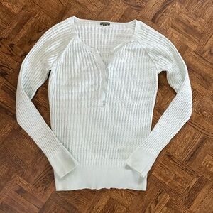 Eddie Bauer Henley textured long sleeve top